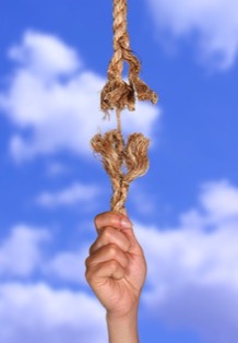 Hanging on by a thread results from self sabotage