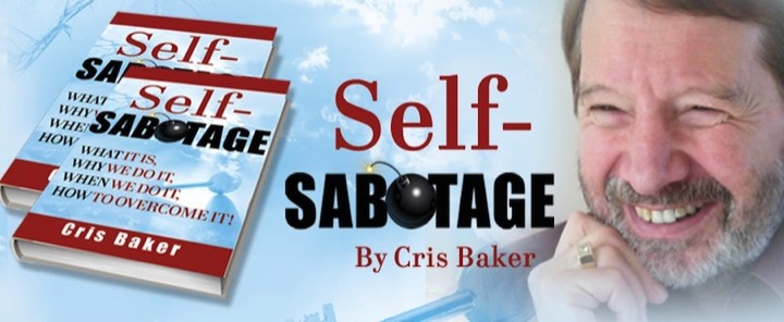 Self sabotage Book with Cris Baker banner