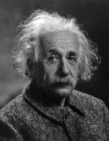 Photo of Albert Einstein at 68