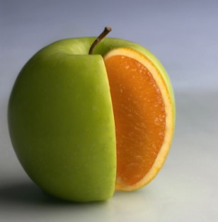 Deception Apple with an Orange Centre